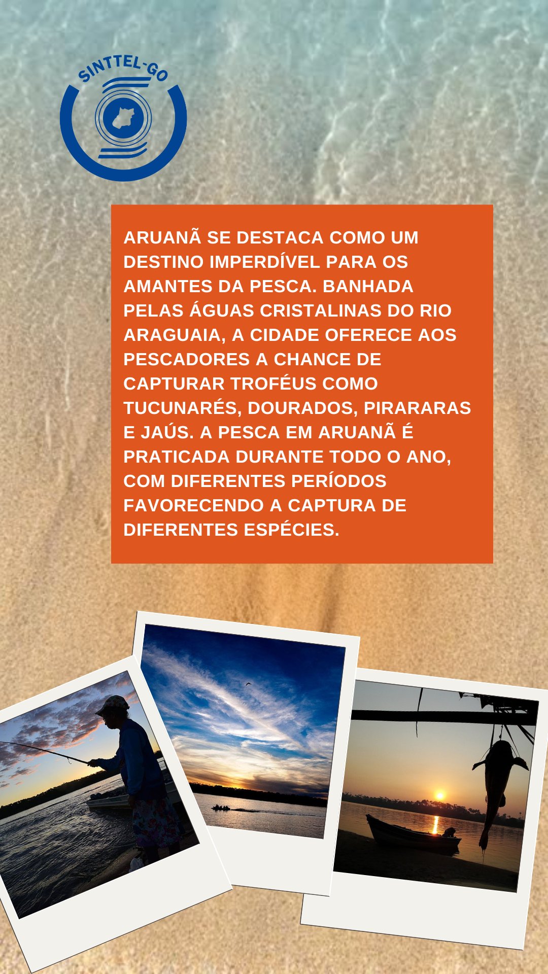 Chalés do SINTTEL-GO em Aruanã - Rio Araguaia