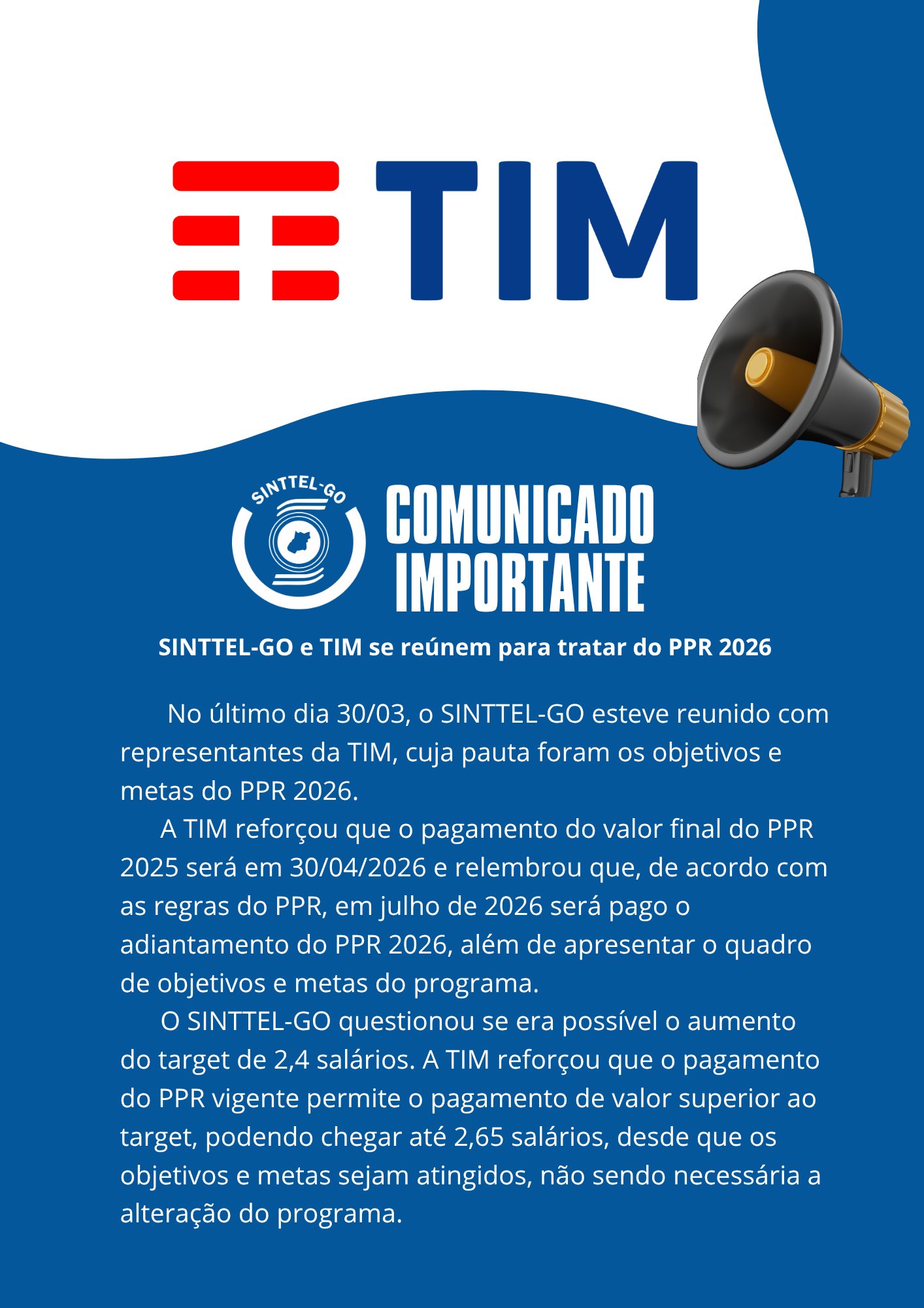 Comunicado TIM PPR 2026