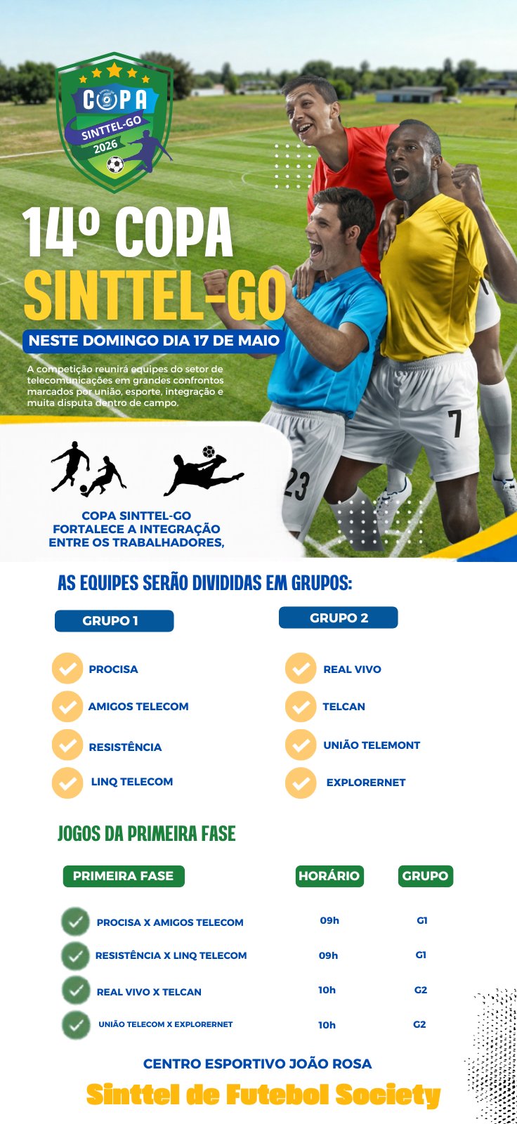 14ª Copa SINTTEL-GO de Futebol Society - 2026
